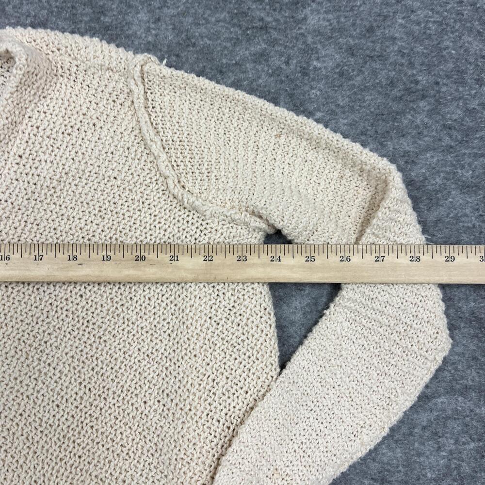 Free People Cardigan Sweater Womens S White Open Knit Lightweight Pockets Preppy - Picture 8 of 16